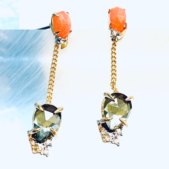 Alexis Bittar Drop Post Gemstone Crystal Earrings - Picture 6 of 12